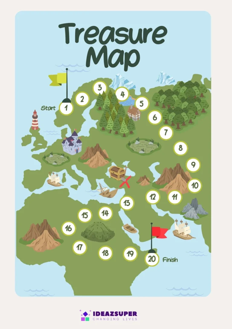 International Day of Mathematics treasure map number path 1 to 20