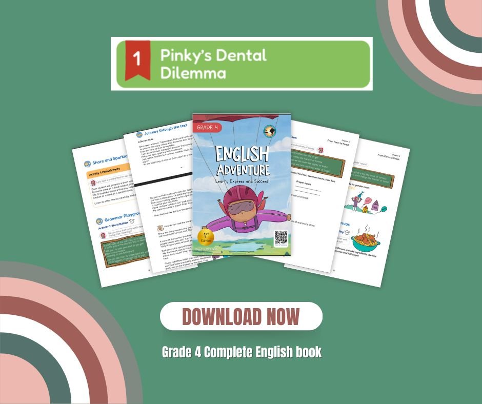 Free story-based English activity book for kids
