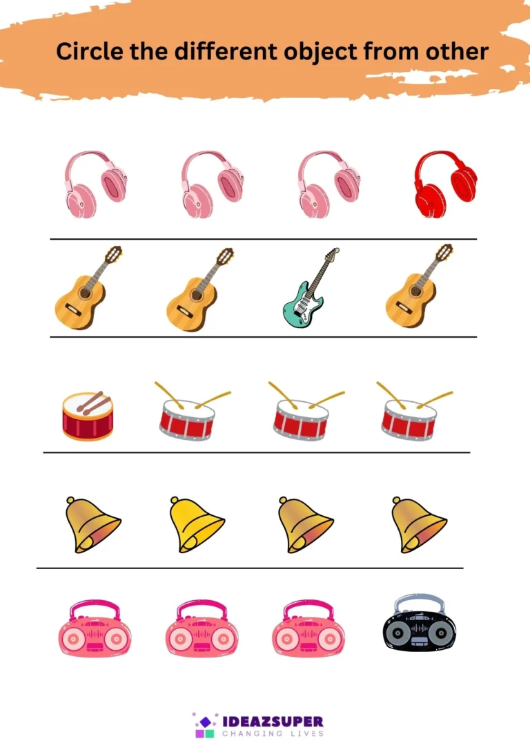 World Hearing Day printable worksheet for preschool kids, sample page 1
