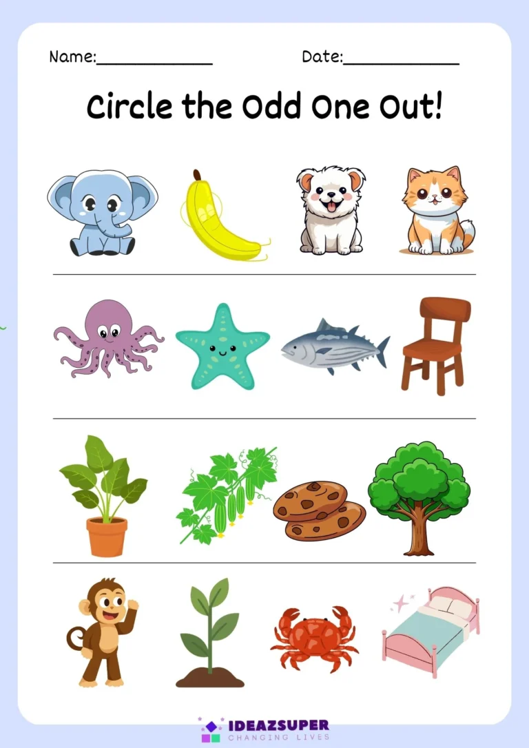 International Day for Biological Diversity printable worksheet for preschool kids, sample page 1