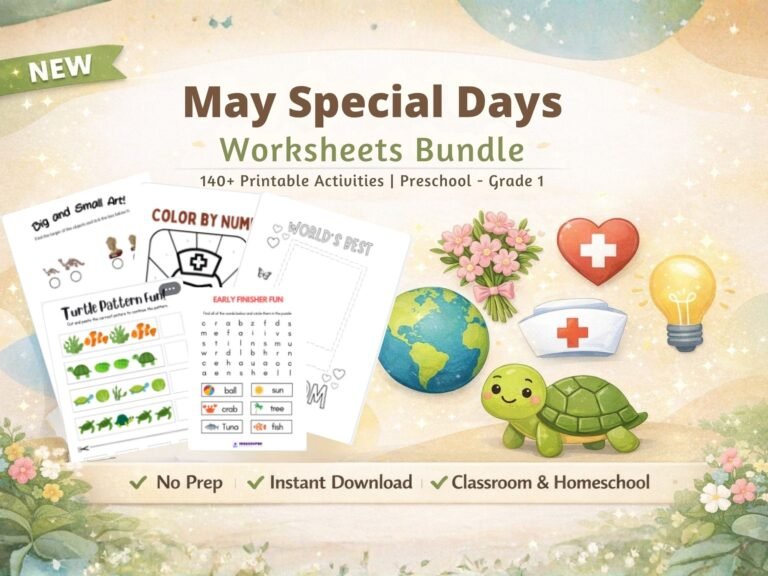 May international days preschool worksheet (1)