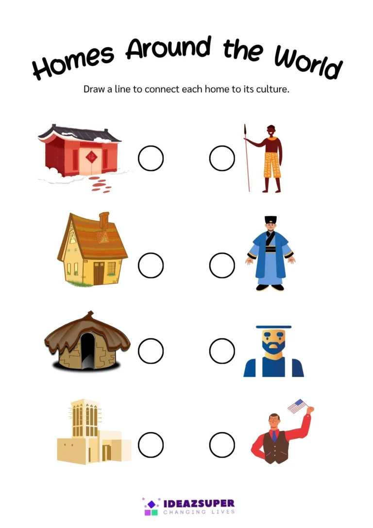 World Day for Cultural Diversity printable worksheet for preschool kids, sample page 2
