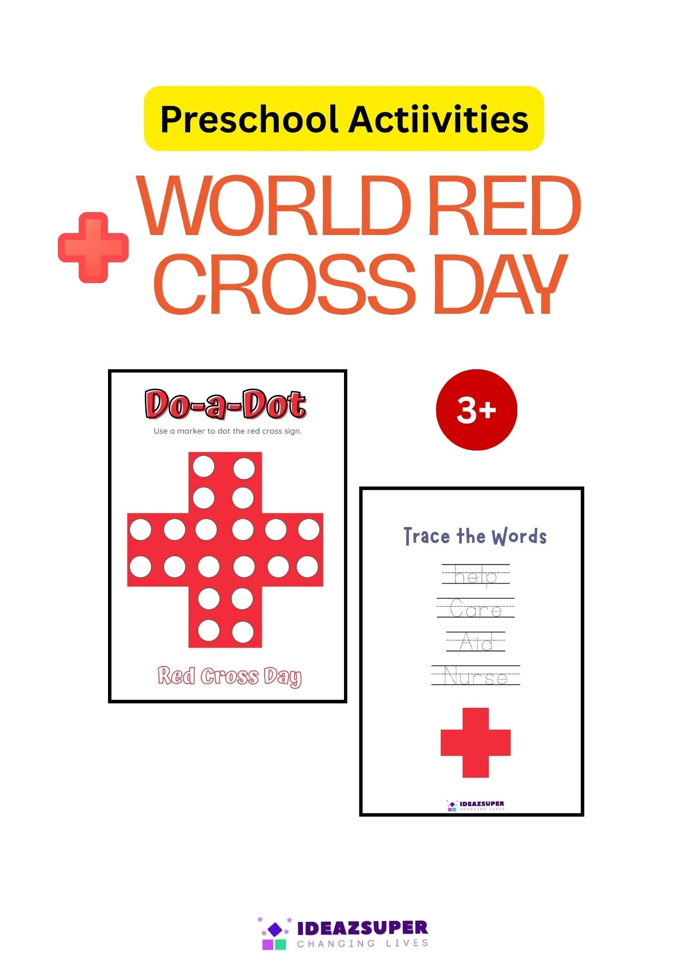 Red Cross Activity World Red Cross Day Worksheets for Kids (Ages 3–5) – Kindness ...