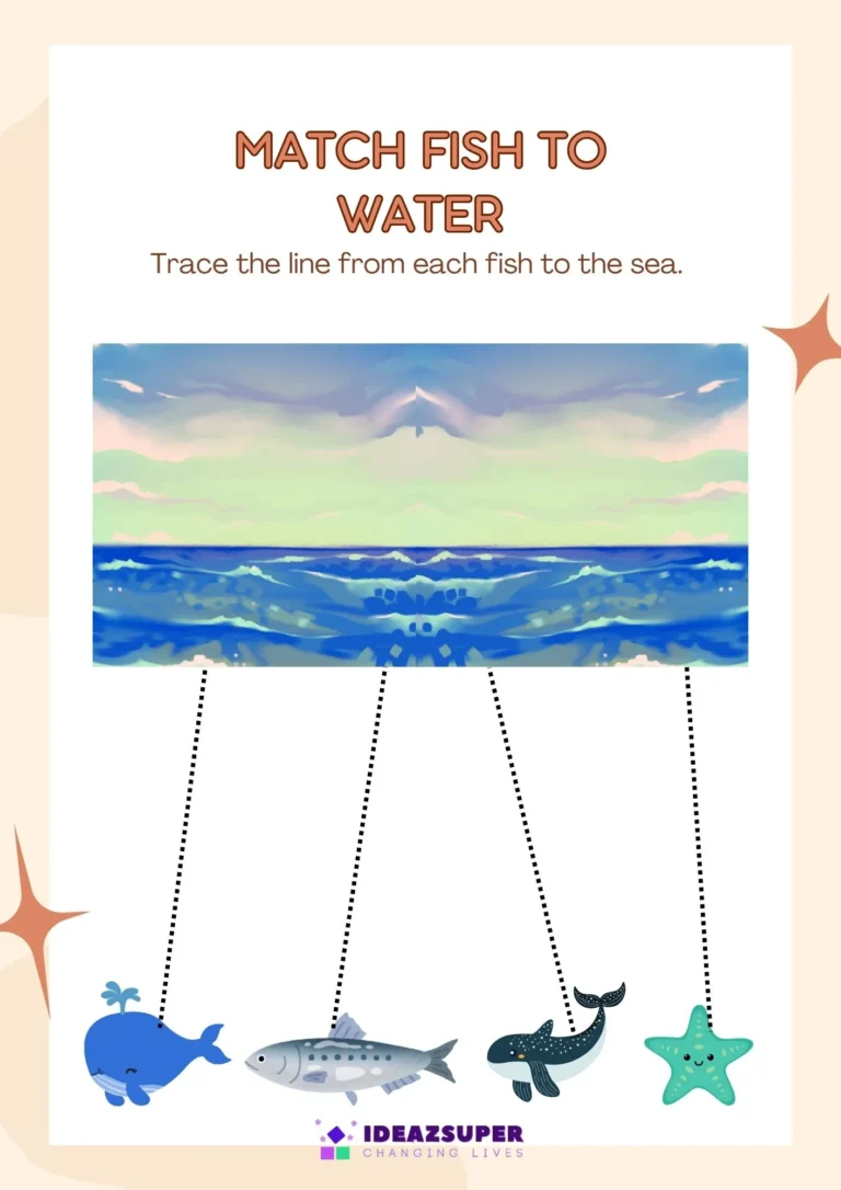 World Tuna Day printable worksheet for preschool kids, sample page 1