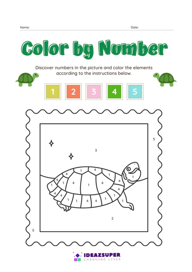 World Turtle Day printable worksheet for preschool kids, sample page 2