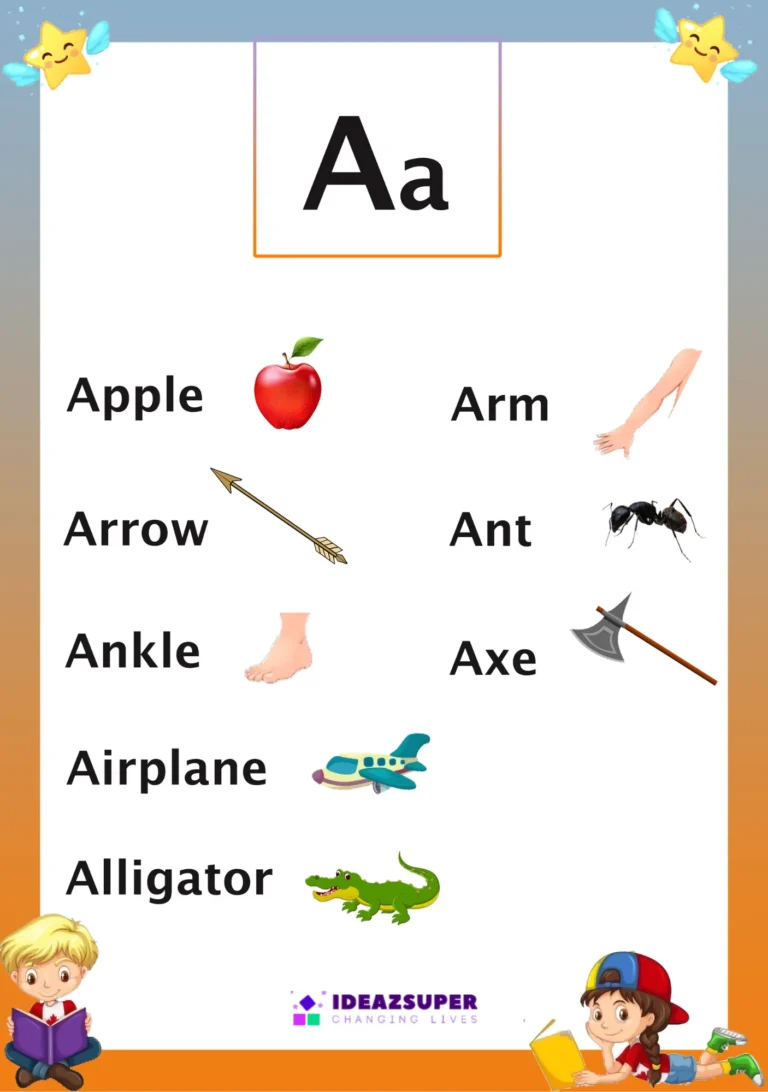 Alphabet Aa Identification English Flash Card