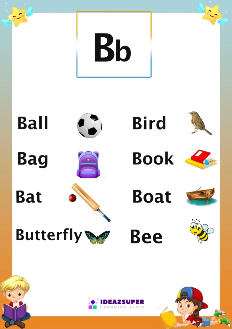 Alphabet Bb Identification English Flash Card