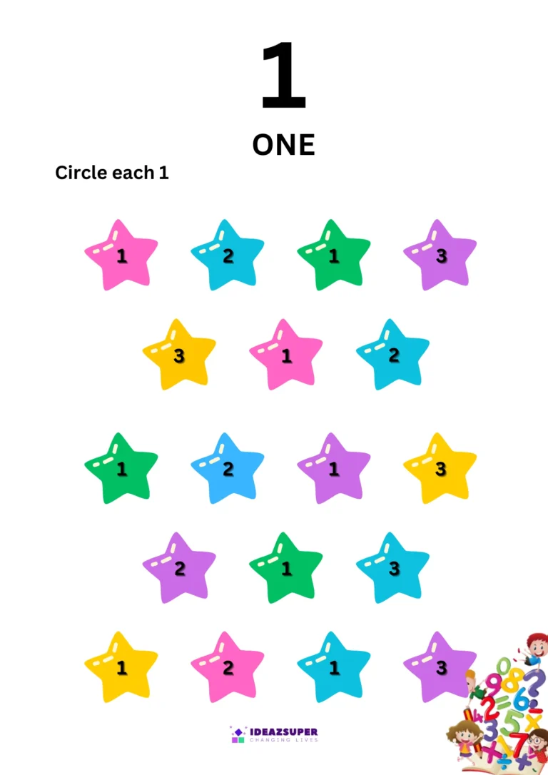 Number-1-identification-worksheet-preschool-circle