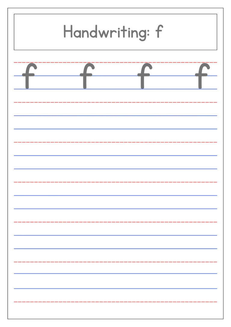 Small-letter-f-4-line-writing-practice