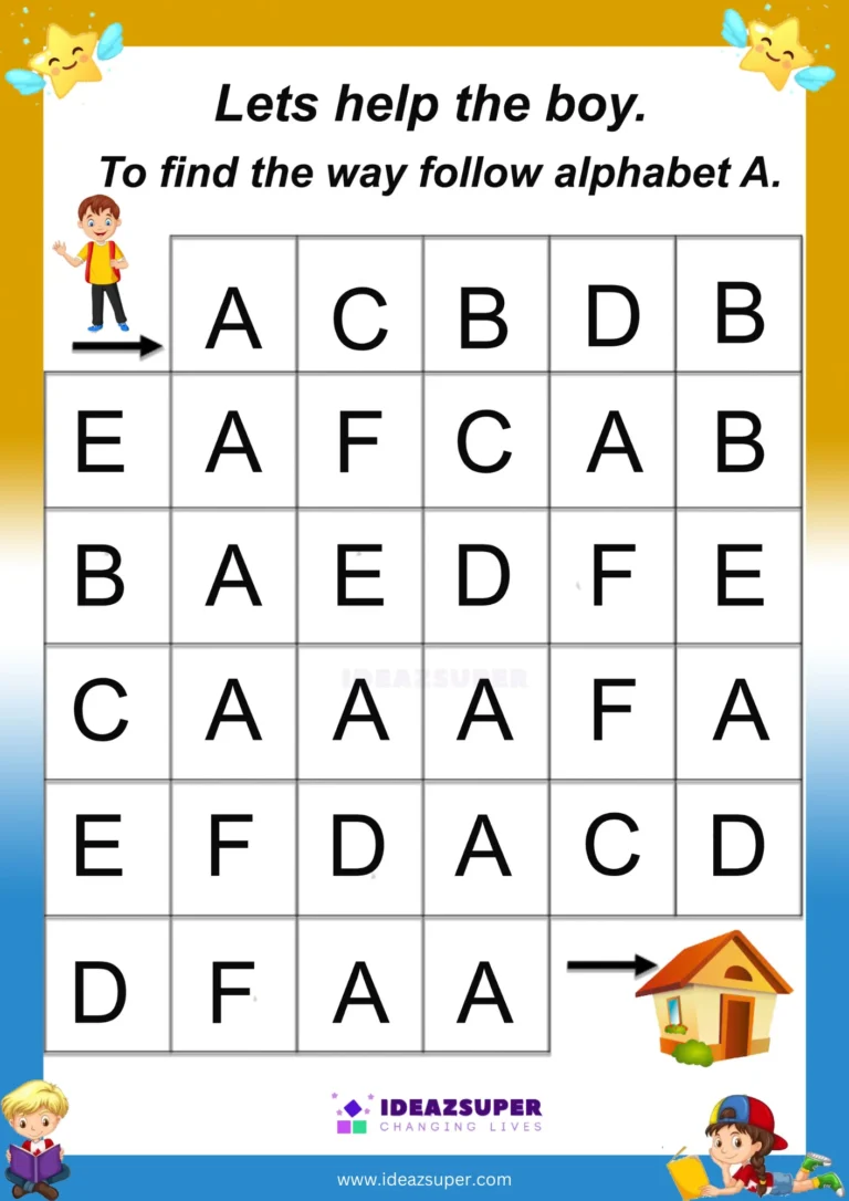 capital-letter-A-identification-worksheet-preschool-follow-path