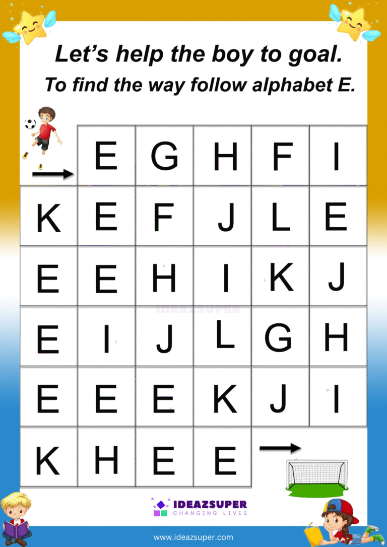 capital-letter-E-identification-worksheet-preschool-follow-path