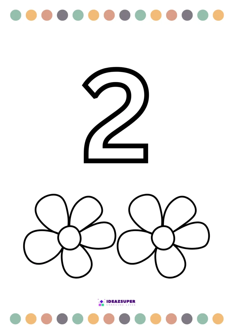 colour-Number-2-worksheet-preschool