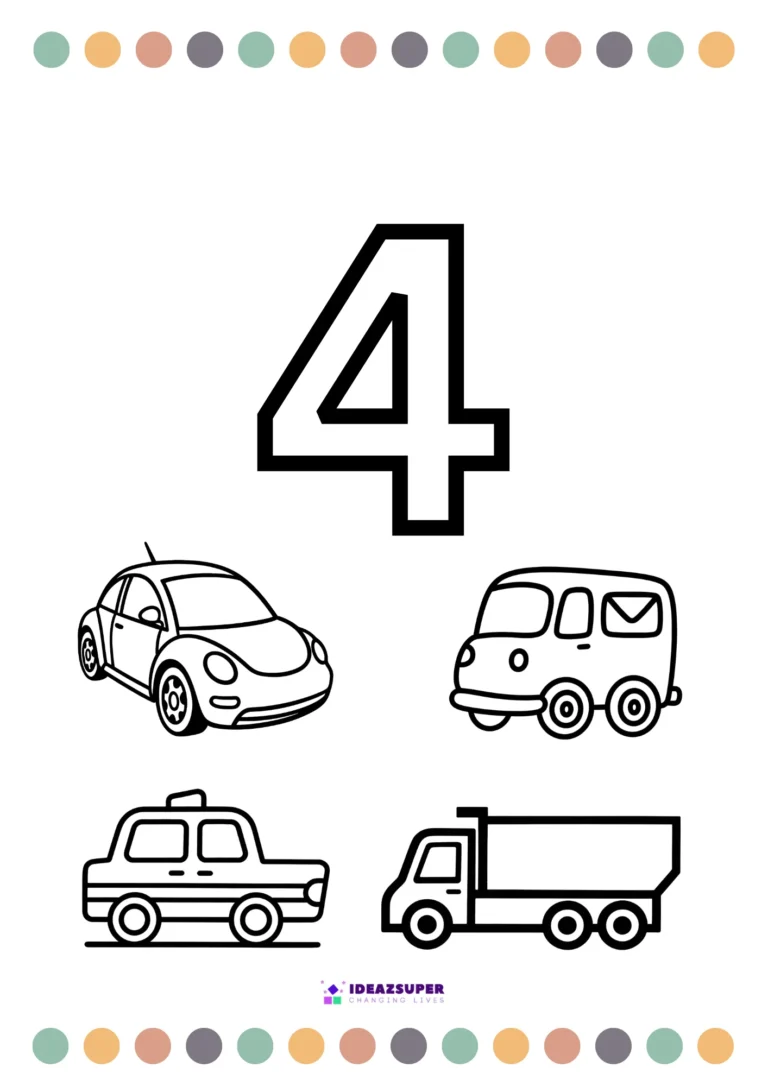 colour-Number-4-worksheet-preschool