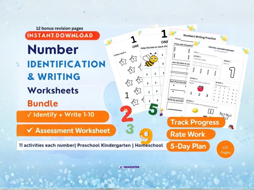 Printable Preschool Worksheets Shop – Urdu, English & Math - IdeazSuper