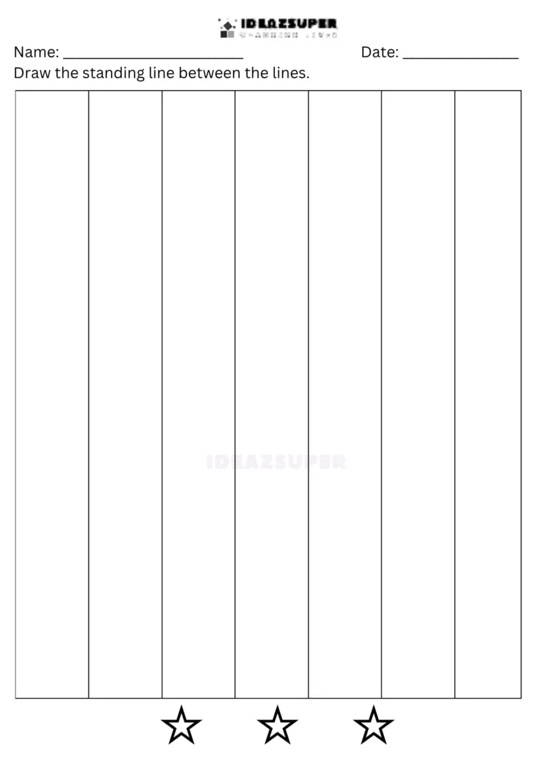Pattern Writing Worksheets for Preschool standinglines