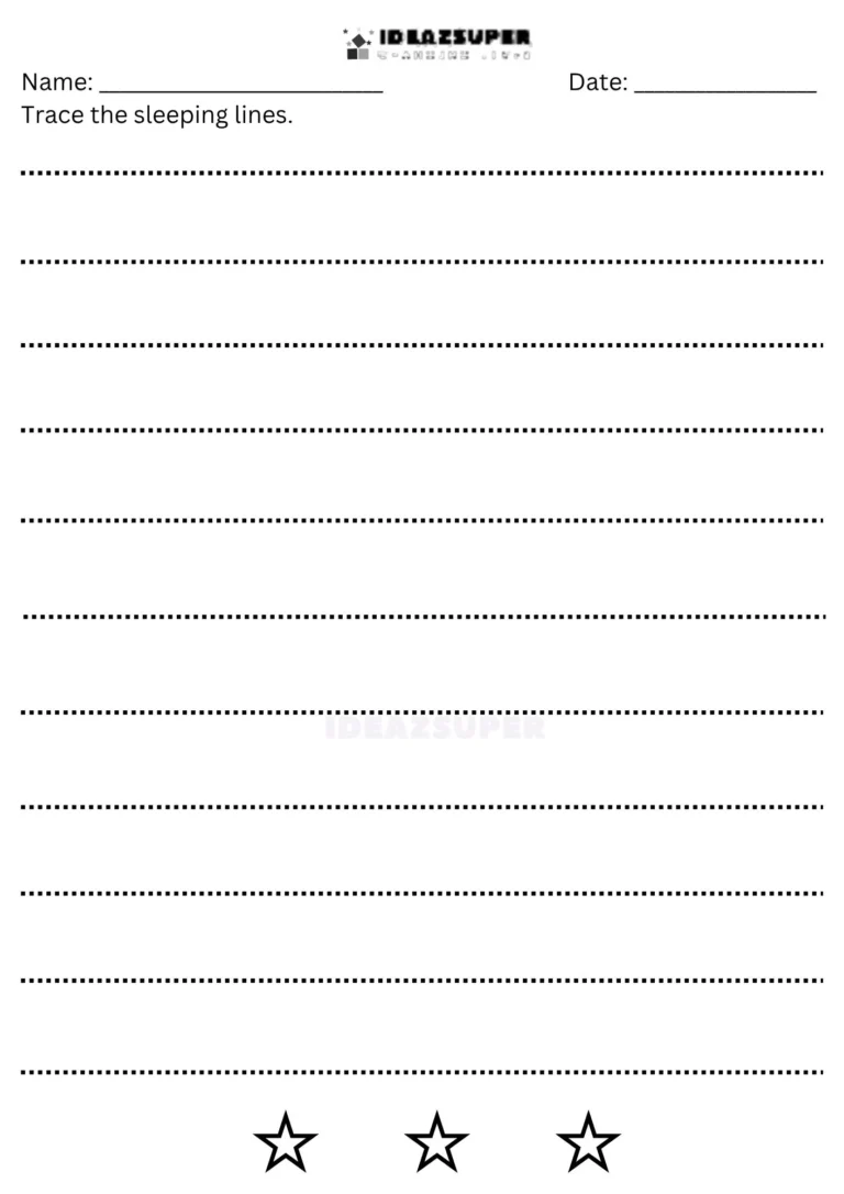 Pattern Writing Worksheets for Preschool trace sleepinglines