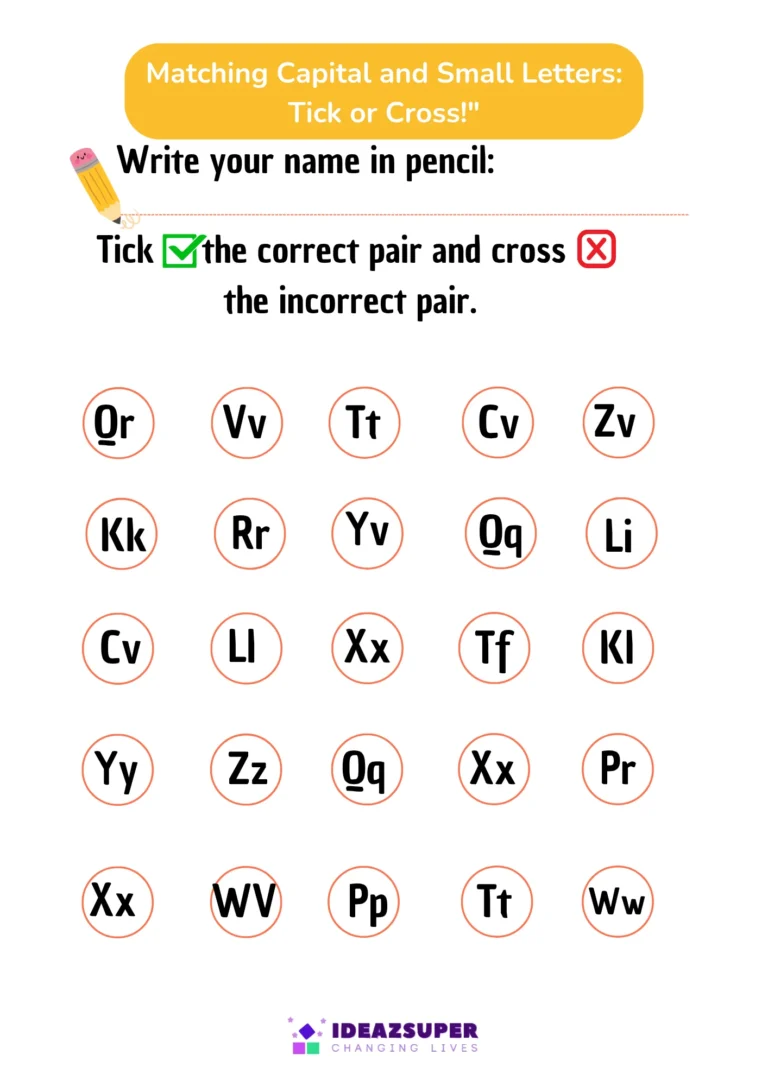 Connect capital and small letters worksheet, X and x practice