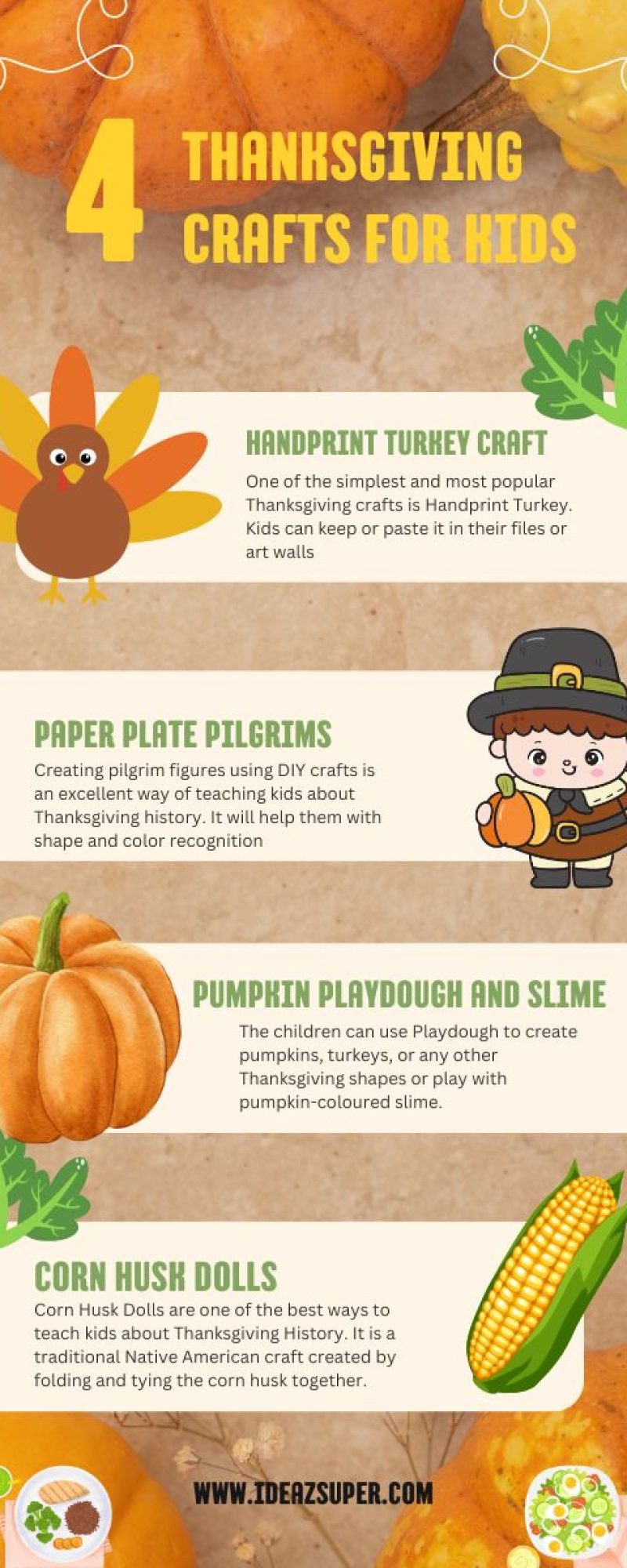 4 Thanksgiving Crafts For Kids