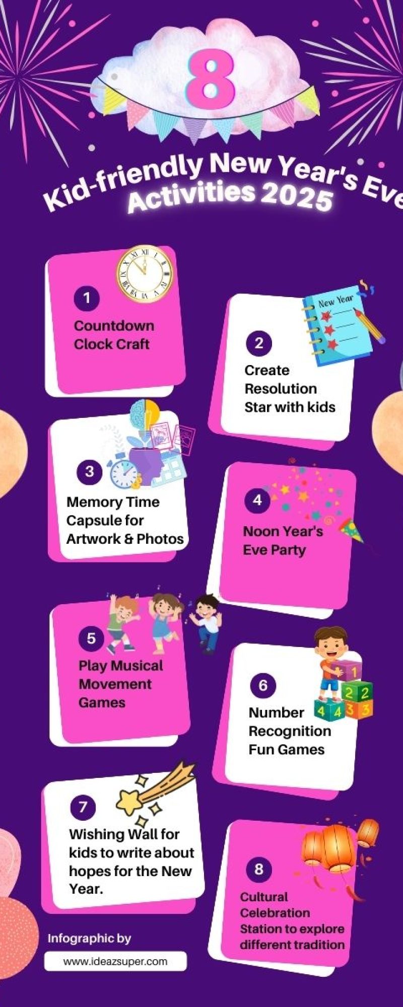 New Year Eve Activities Infographic